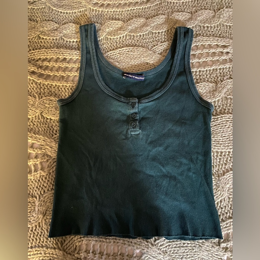 brandy melville green tank